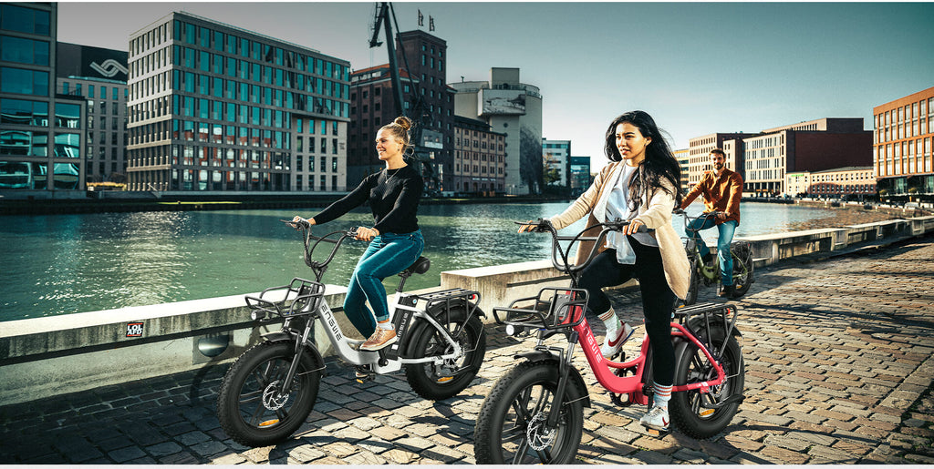 2 girls ride the best electric bikes