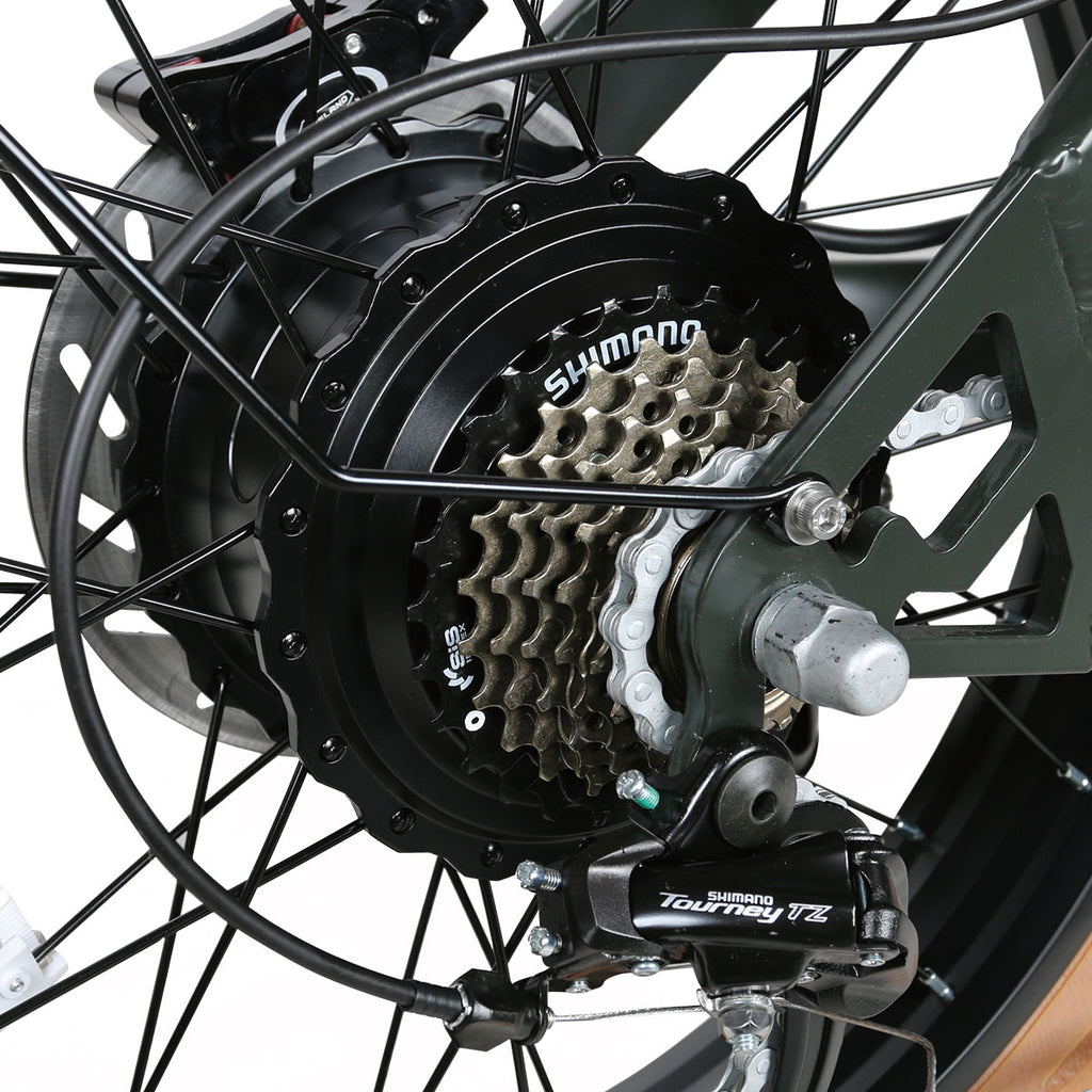 samebike m20-iii fat tire eletctric bicycle shimamo 7-speed shifter