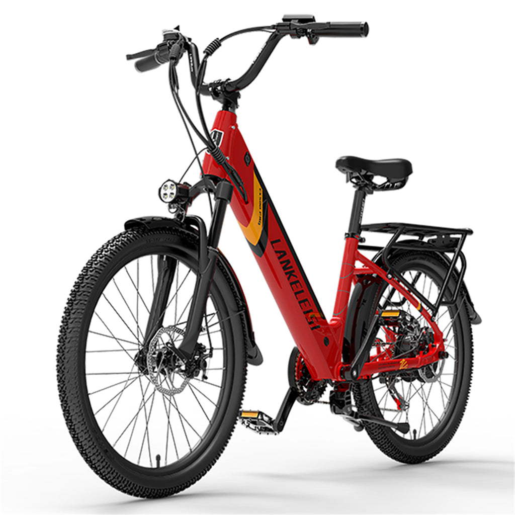 a red lankeleisi es500 pro smart bike