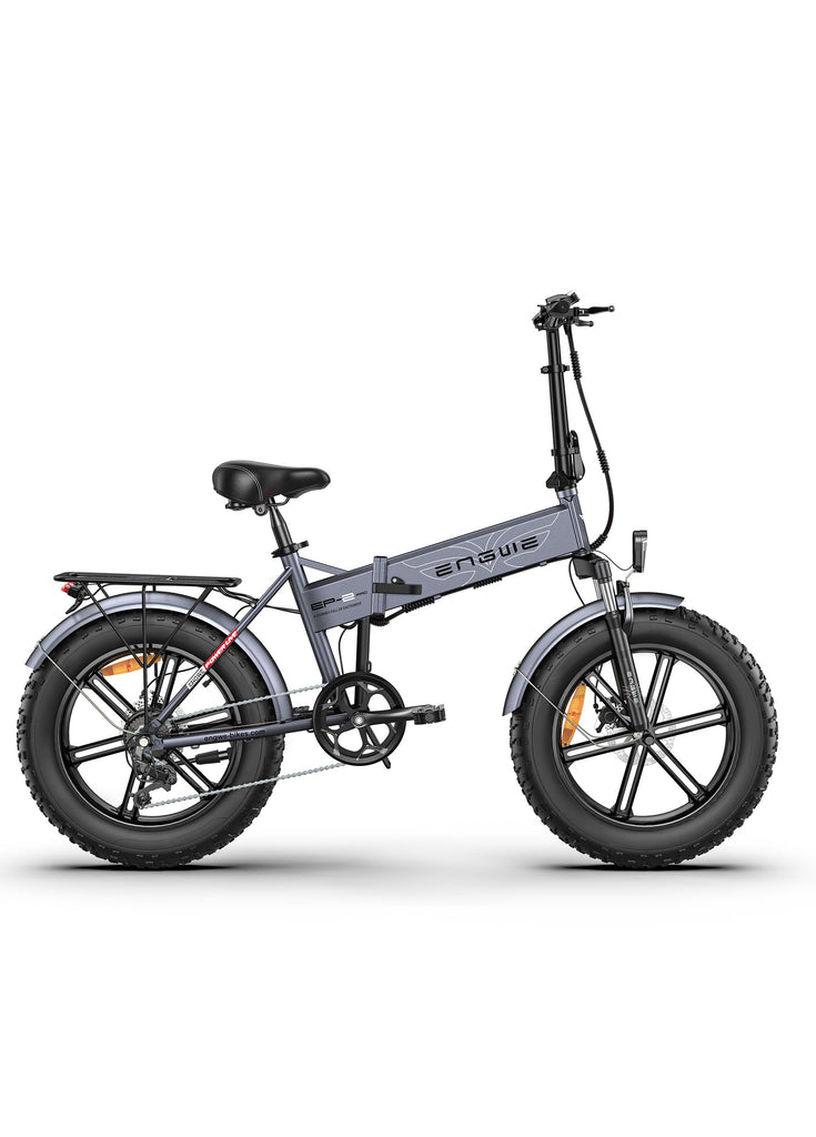 a slate gray engwe ep-2 pro folding electric bike