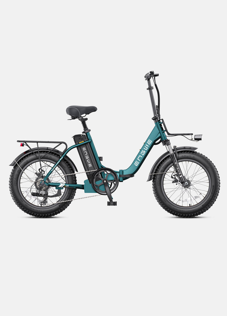 sea green engwe l20 2.0 step-through electric bike