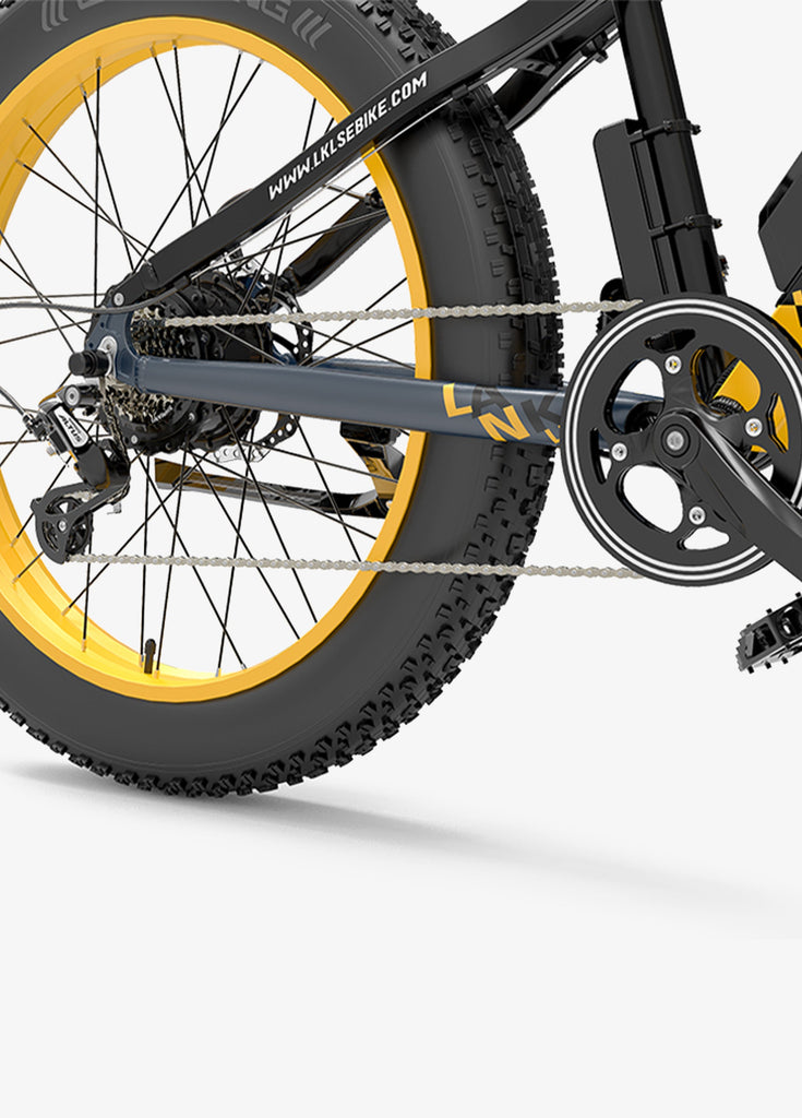  The chain of the electric bicycle is designed to be durable and efficient, ensuring smooth power transfer from the motor to the wheels.