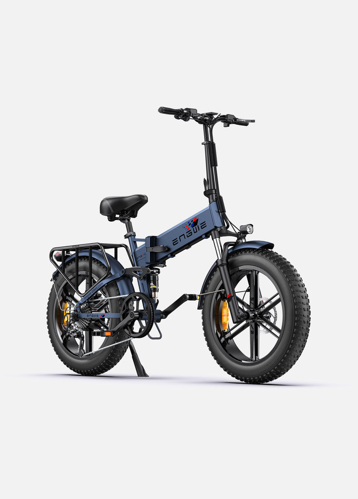 a blue engwe engine pro fat tire e-bike