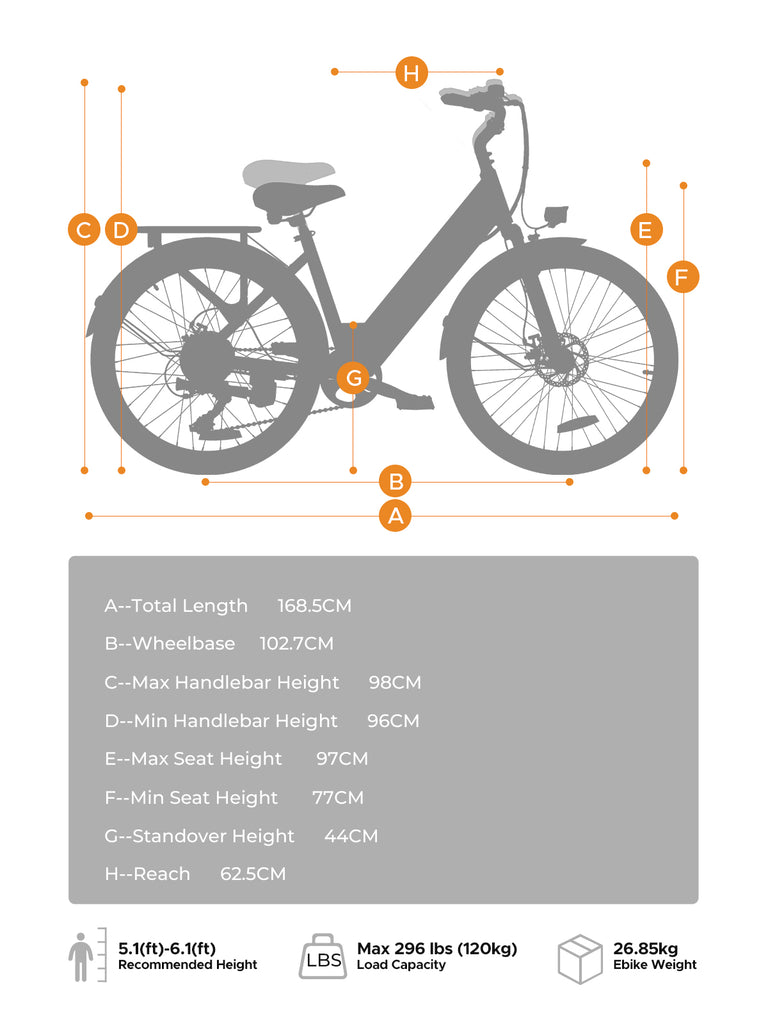 the hillmiles milecity 1 commute bike size