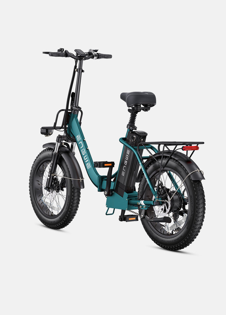 side view of sea green engwe l20 2.0 fat tire electric bike