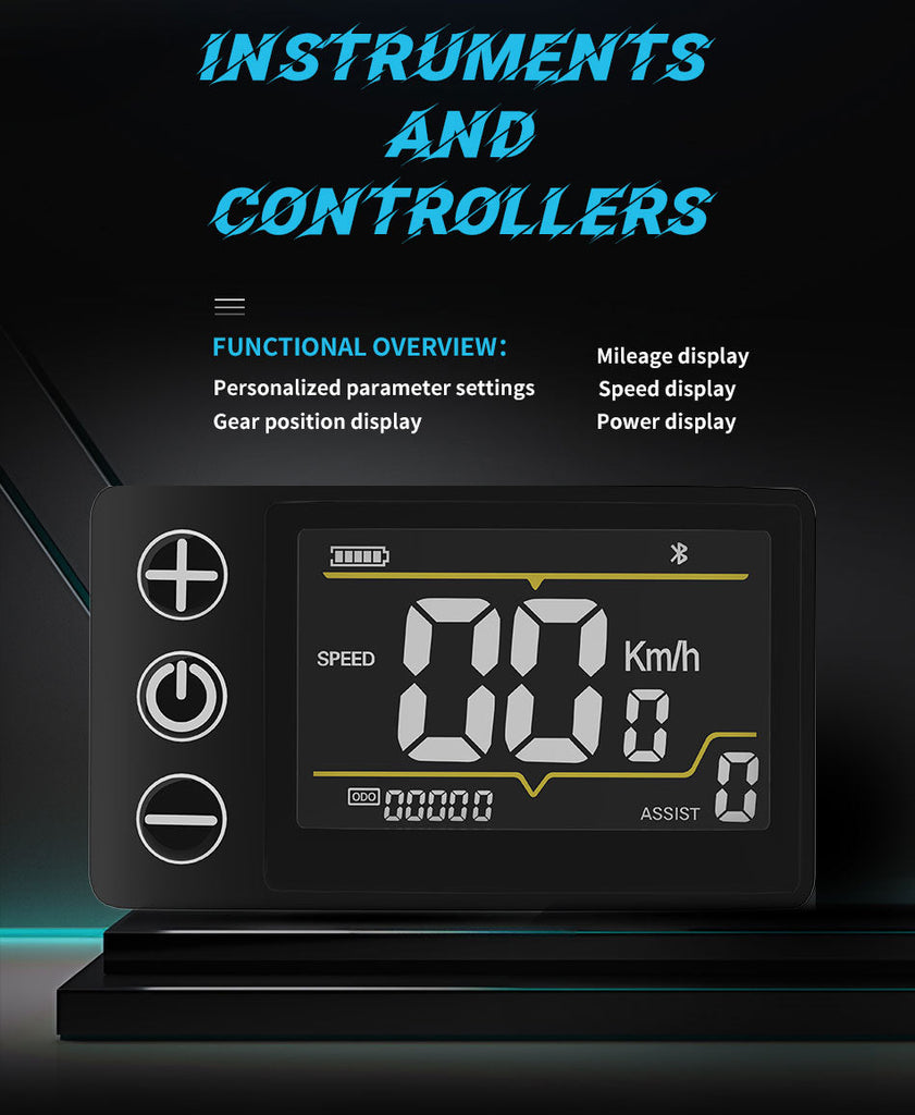 the display to show mileage, speed and power