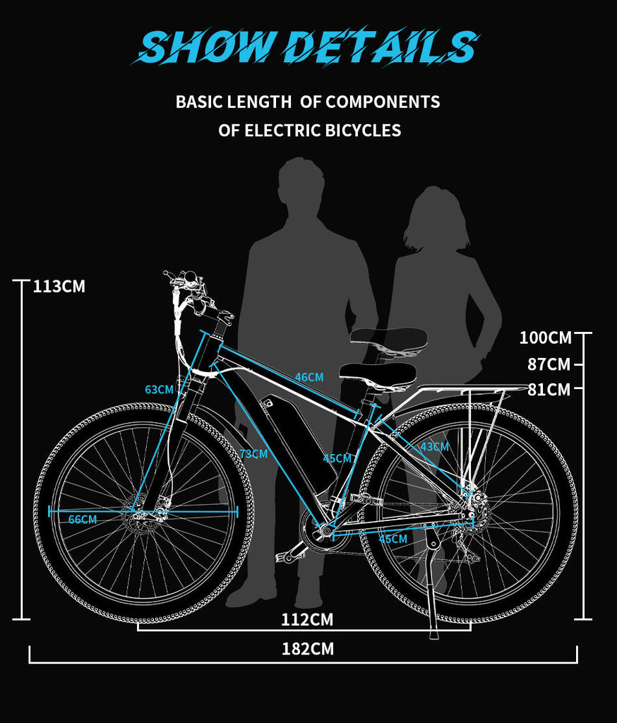 basic length of components of top commuter bike DUOTTS C29