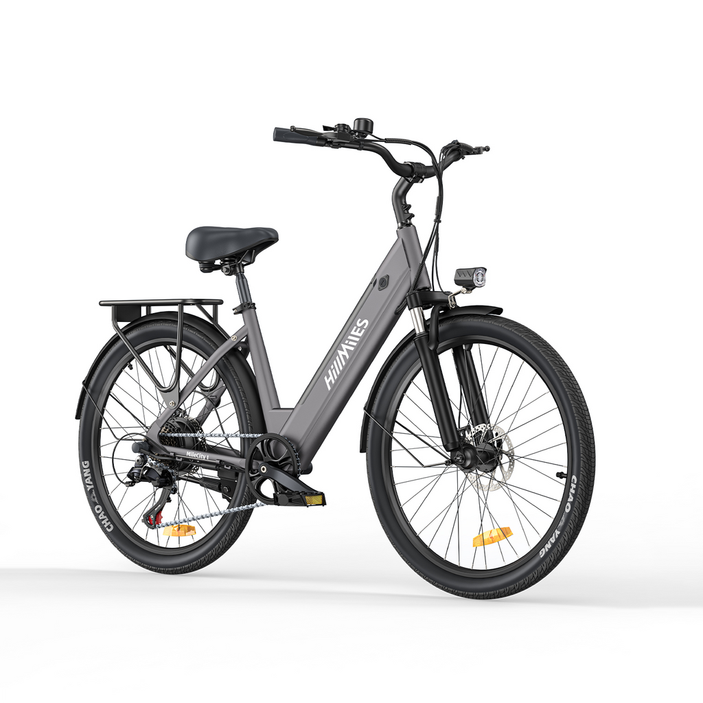 a gray hillmiles milecity 1 city bike