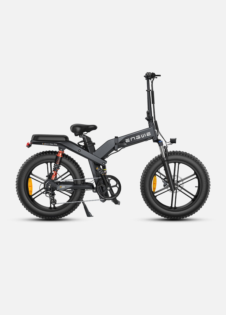 a black engwe x20 fat tire e-bike